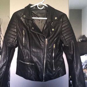 Black Leather BlankNYC Jacket